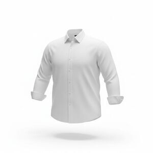 George Men's 2XL White Button Up Dress Shirt 50-52 Chest Classic Fit